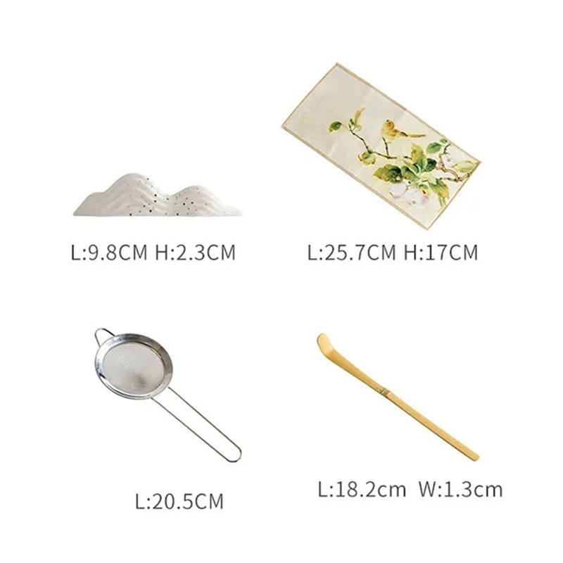 7点セット抹茶茶器キット 日本式茶道用竹製茶筅 陶器製茶碗  - Japanese Tea のレビューと価格