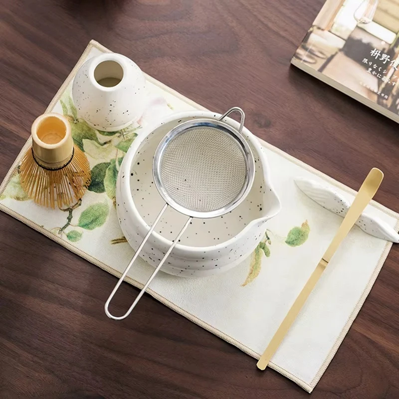 7点セット抹茶茶器キット 日本式茶道用竹製茶筅 陶器製茶碗  - Japanese Tea のレビューと価格