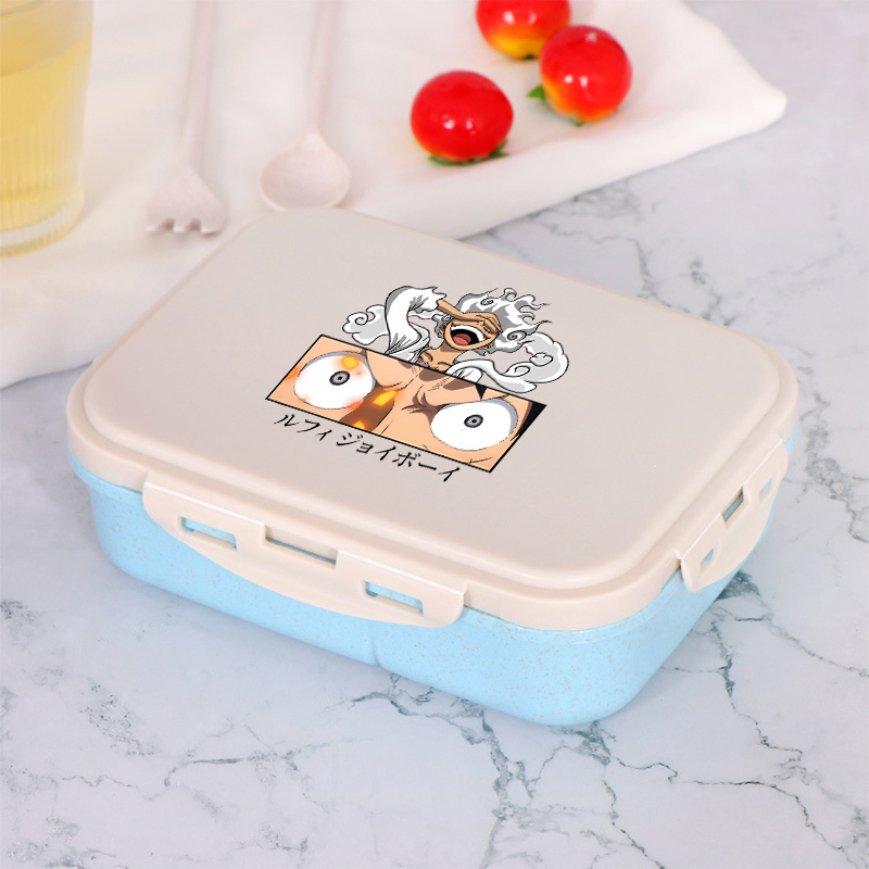 ワンピース少年少女弁当弁当箱ポータブル食品ボックス電子レンジ - Bento Box のレビューと価格