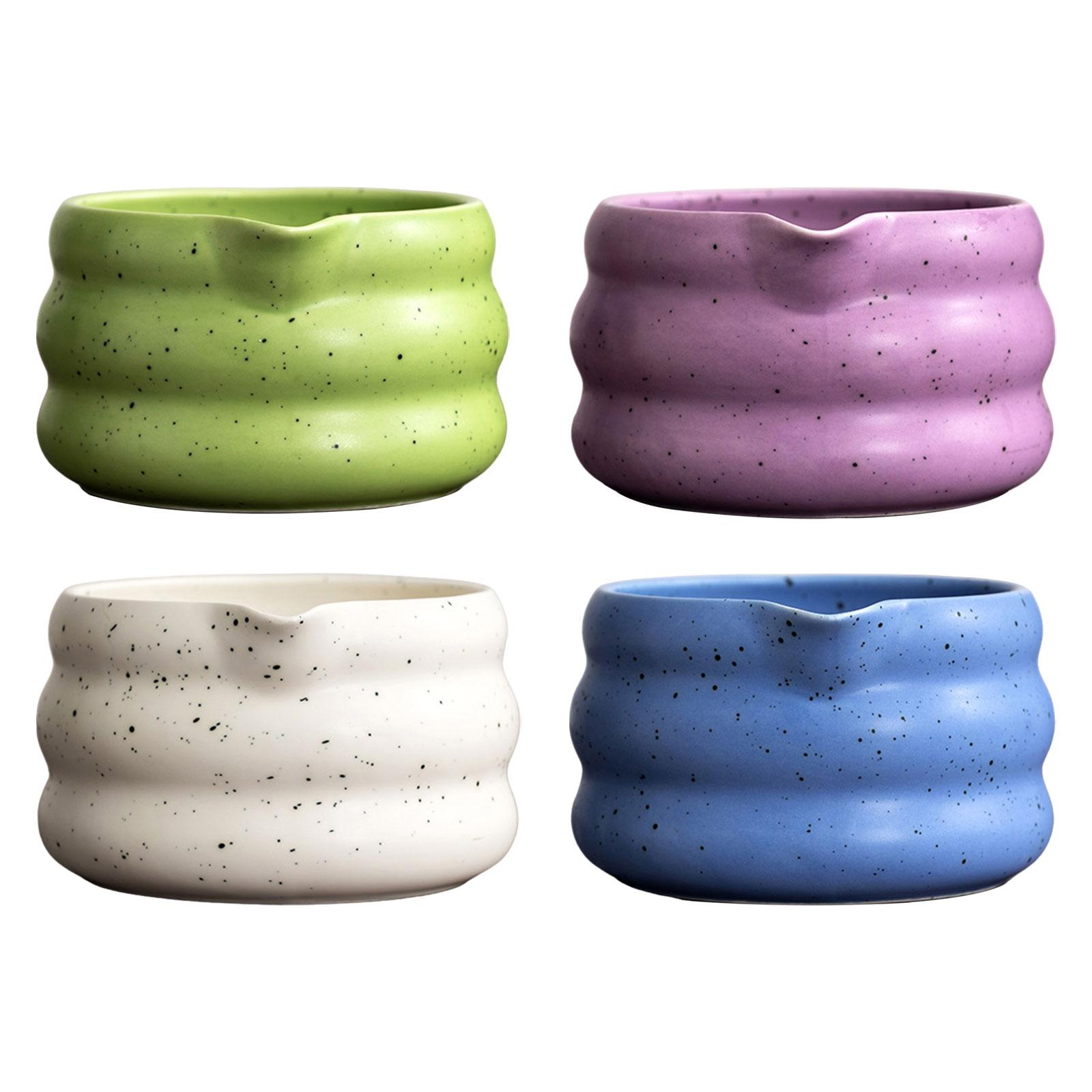 日本の抹茶茶碗 陶器の茶碗 注ぎ口付きでお手入れ簡単 茶道具 - Japanese Pottery のレビューと価格