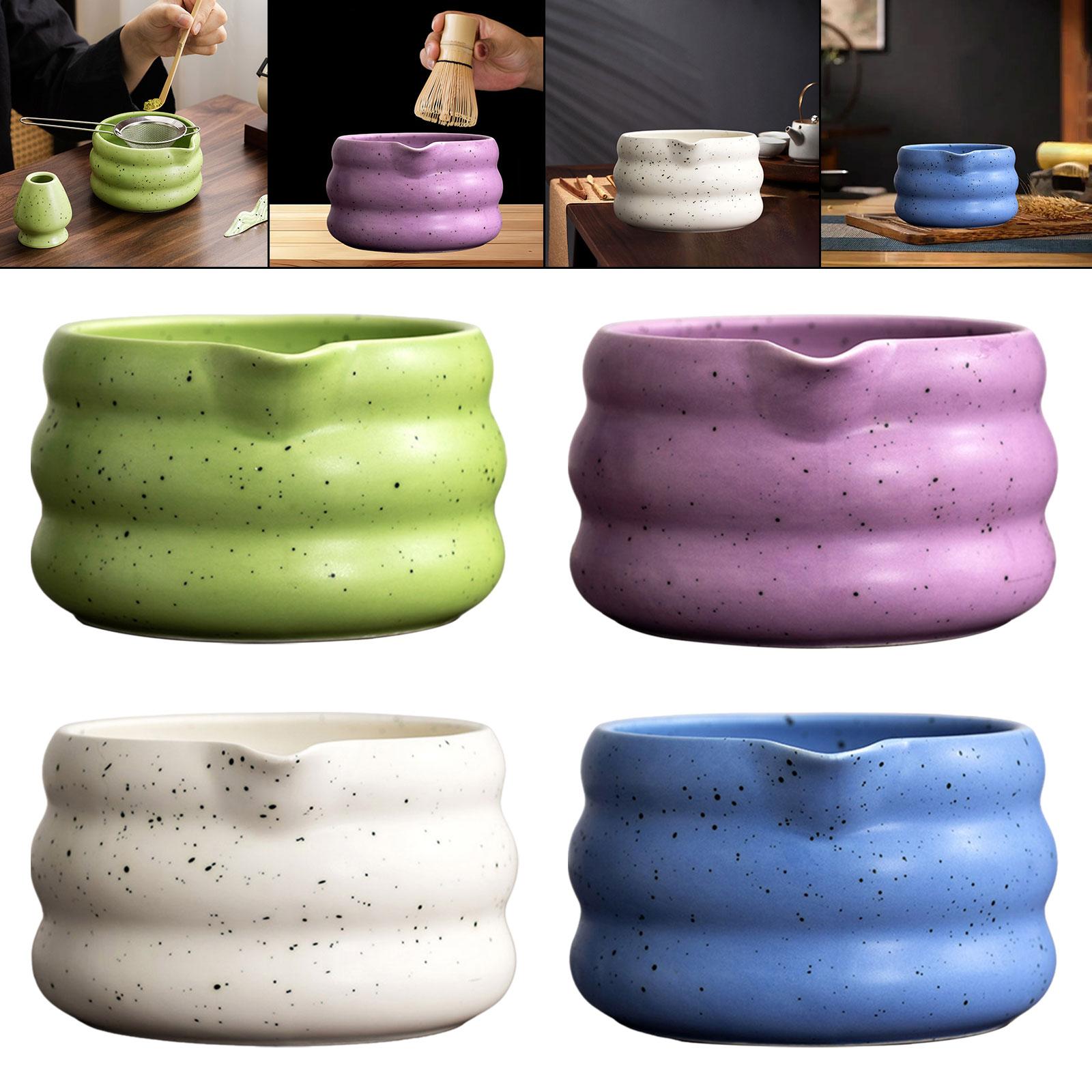 日本の抹茶茶碗 陶器の茶碗 注ぎ口付きでお手入れ簡単 茶道具 - Japanese Pottery のレビューと価格