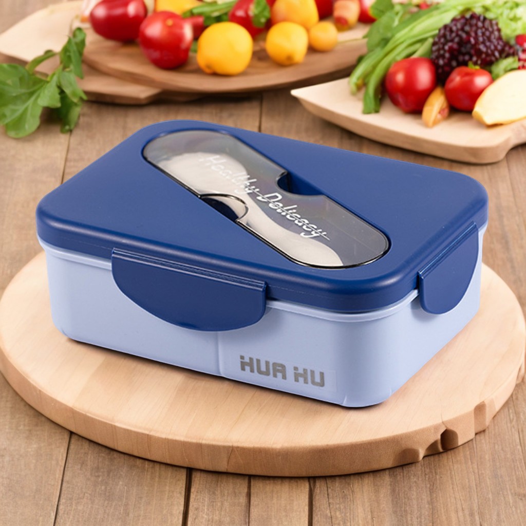 フォーク付きお弁当箱、プラスチック製お弁当箱、電子レンジ対応 - Bento Box のレビューと価格