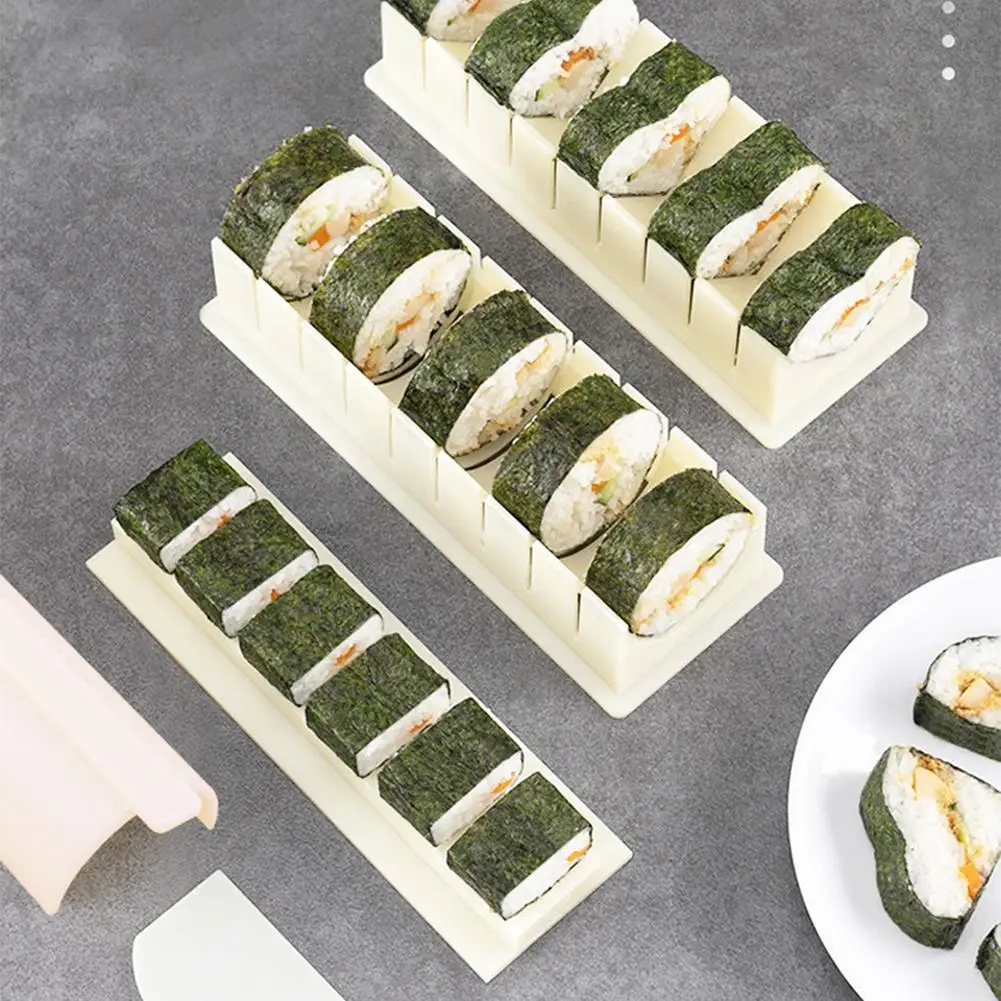 再利用可能なプラスチック製寿司作りキット。丸型、四角型、ハー - Sushi Making Kit のレビューと価格