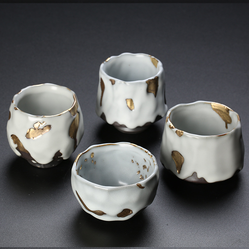 篠焼の金彩を施した、手作りの和風茶器セット。素朴な趣があり、 - Japanese Tea のレビューと価格
